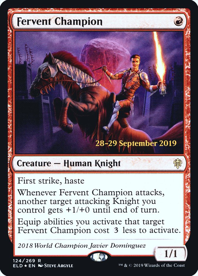 Fervent Champion [Throne of Eldraine Prerelease Promos] | Shuffle n Cut Hobbies & Games