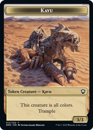 Kavu // Angel Double-Sided Token [Dominaria United Commander Tokens] | Shuffle n Cut Hobbies & Games