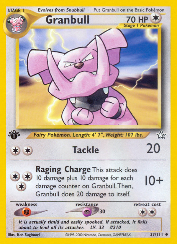 Granbull (37/111) [Neo Genesis 1st Edition] | Shuffle n Cut Hobbies & Games