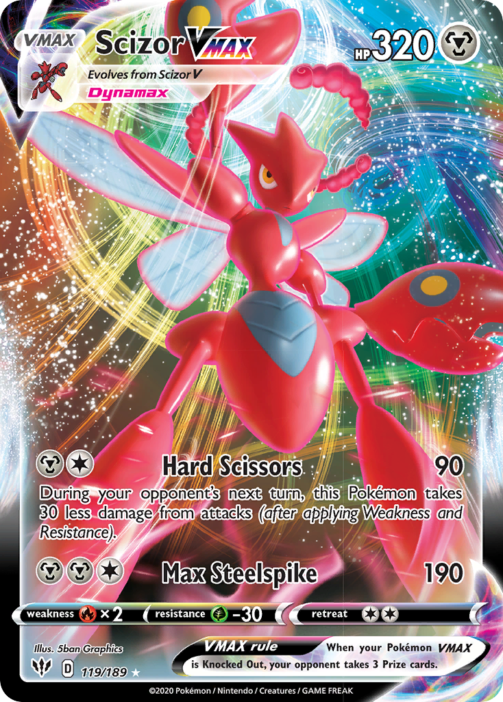 Scizor VMAX (119/189) [Sword & Shield: Darkness Ablaze] | Shuffle n Cut Hobbies & Games