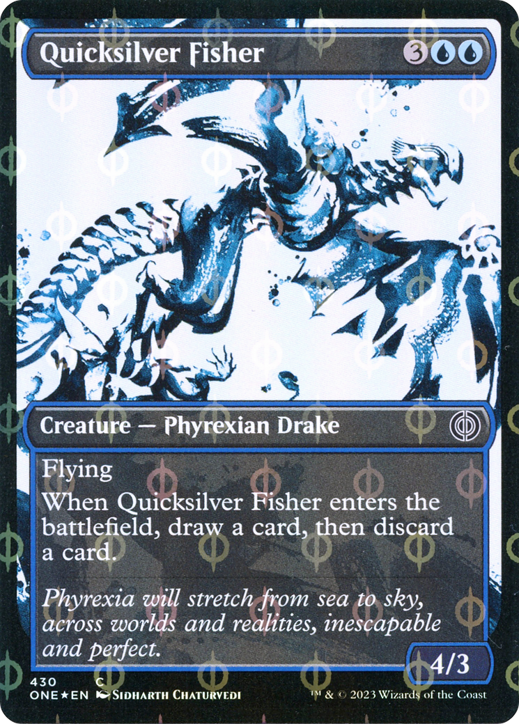 Quicksilver Fisher (Showcase Ichor Step-and-Compleat Foil) [Phyrexia: All Will Be One] | Shuffle n Cut Hobbies & Games