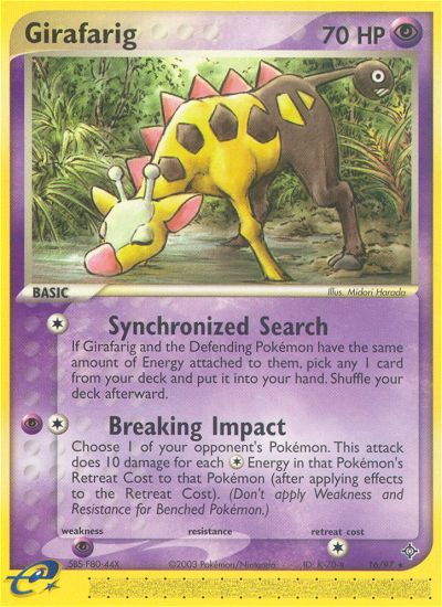 Girafarig (16/97) [EX: Dragon] | Shuffle n Cut Hobbies & Games