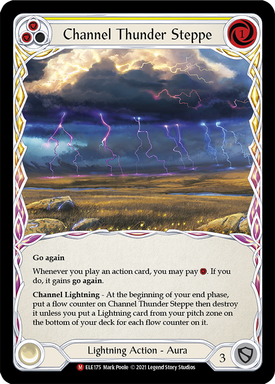 Channel Thunder Steppe [ELE175] (Tales of Aria)  1st Edition Rainbow Foil | Shuffle n Cut Hobbies & Games