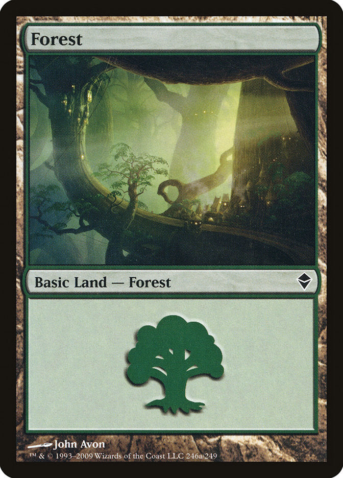 Forest (246a) [Zendikar] | Shuffle n Cut Hobbies & Games