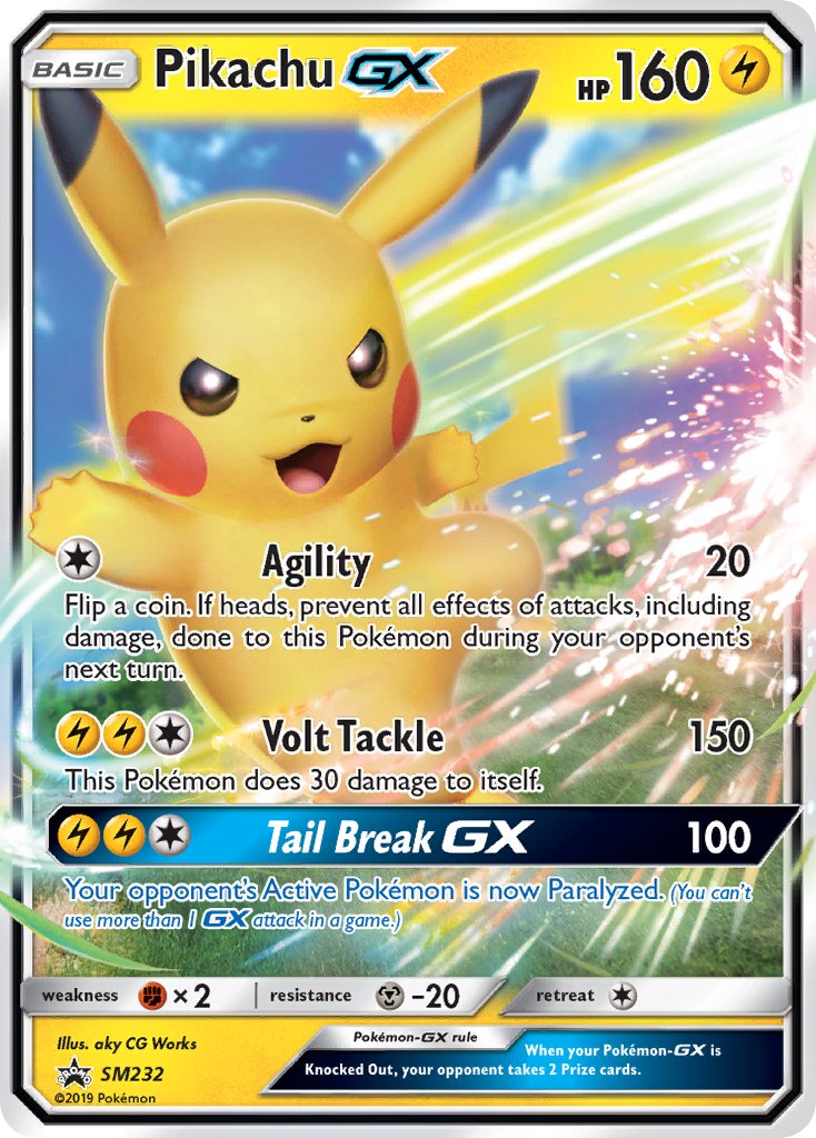 Pikachu GX (SM232) [Sun & Moon: Black Star Promos] | Shuffle n Cut Hobbies & Games