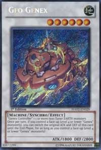 Geo Genex [HA02-EN029] Secret Rare | Shuffle n Cut Hobbies & Games