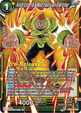 Android 16, Going All Out (BT13-112) [Supreme Rivalry Prerelease Promos] | Shuffle n Cut Hobbies & Games