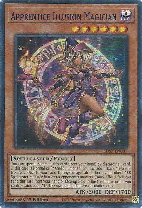 Apprentice Illusion Magician (Blue) [LDS3-EN087] Ultra Rare | Shuffle n Cut Hobbies & Games