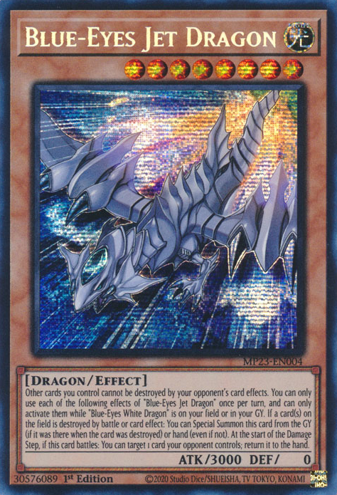 Blue-Eyes Jet Dragon [MP23-EN004] Prismatic Secret Rare | Shuffle n Cut Hobbies & Games