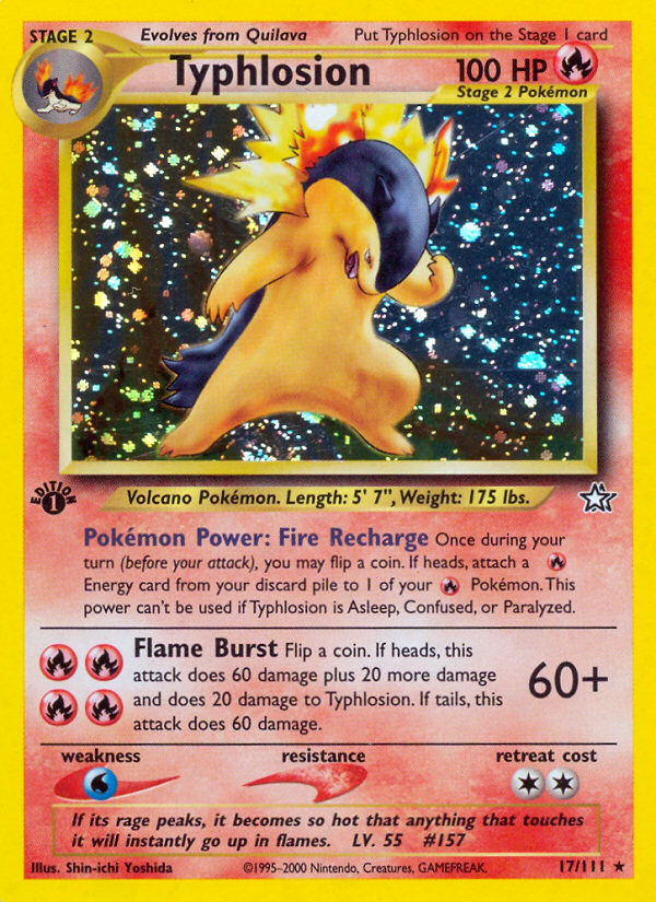 Typhlosion (17/111) [Neo Genesis 1st Edition] | Shuffle n Cut Hobbies & Games