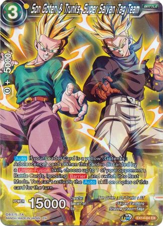 Son Goten & Trunks, Super Saiyan Tag Team [EX14-04] | Shuffle n Cut Hobbies & Games