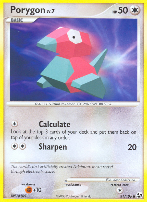 Porygon (81/106) [Diamond & Pearl: Great Encounters] | Shuffle n Cut Hobbies & Games