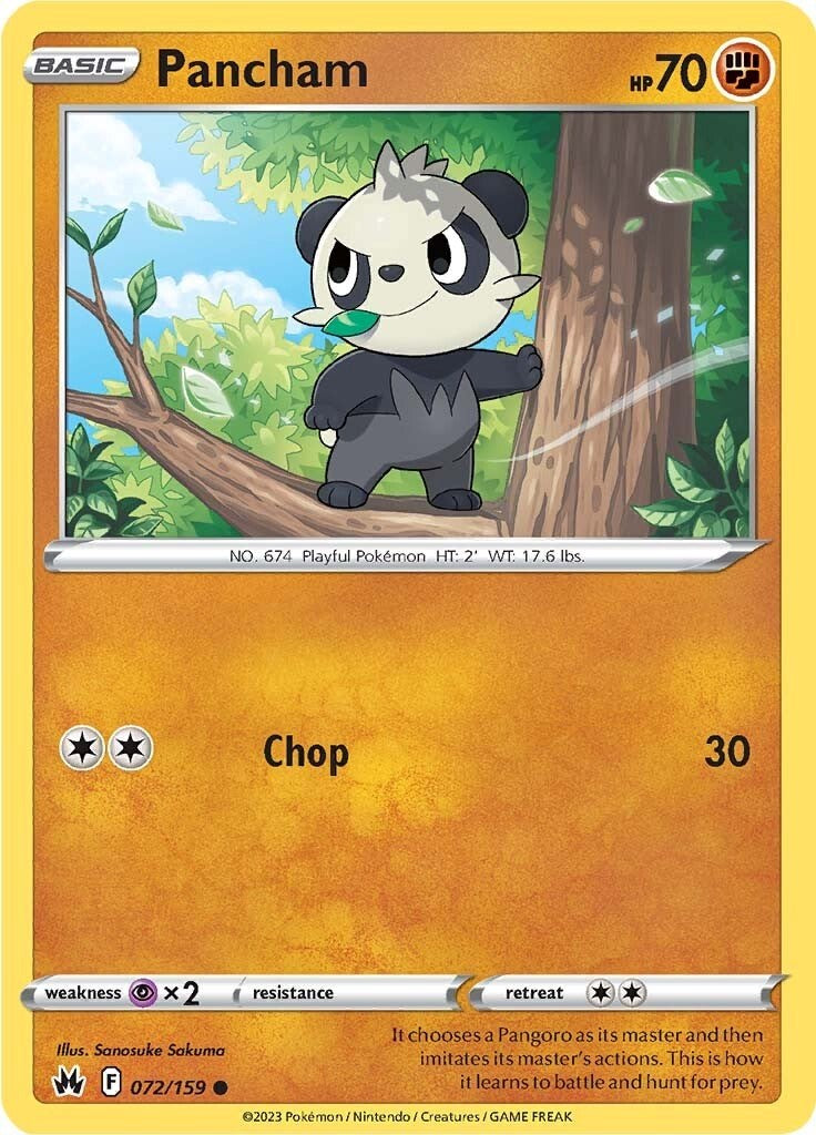 Pancham (072/159) [Sword & Shield: Crown Zenith] | Shuffle n Cut Hobbies & Games