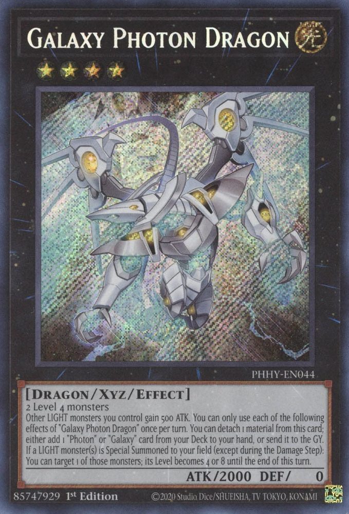 Galaxy Photon Dragon [PHHY-EN044] Secret Rare | Shuffle n Cut Hobbies & Games