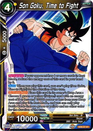 Son Goku, Time to Fight (Starter Deck - Rising Broly) [SD8-07] | Shuffle n Cut Hobbies & Games