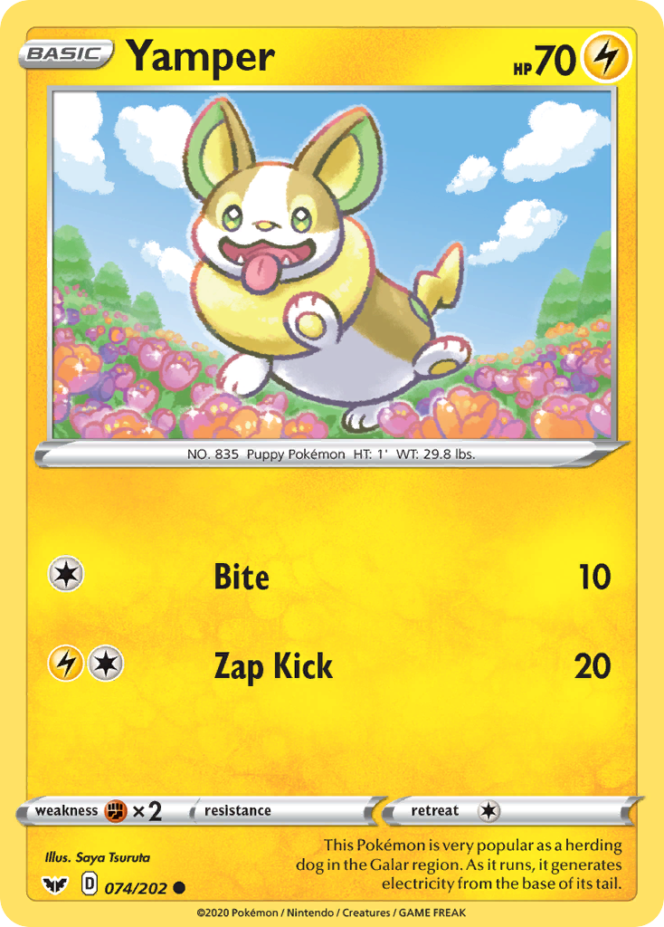 Yamper (074/202) [Sword & Shield: Base Set] | Shuffle n Cut Hobbies & Games