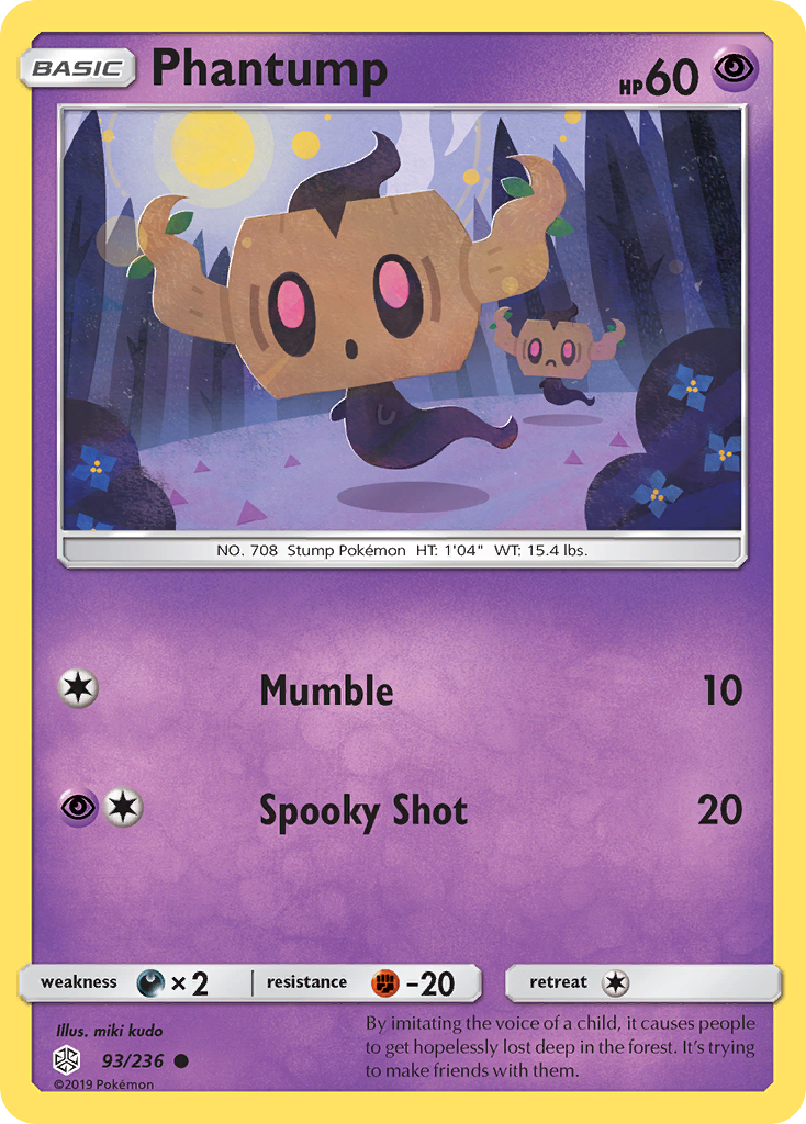 Phantump (93/236) [Sun & Moon: Cosmic Eclipse] | Shuffle n Cut Hobbies & Games