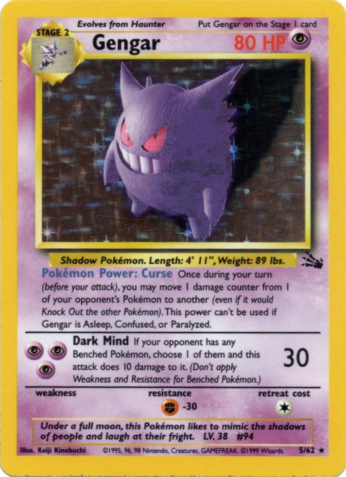 Gengar (5/62) [Fossil Unlimited] | Shuffle n Cut Hobbies & Games