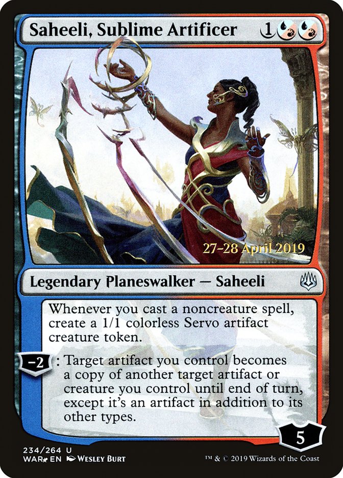 Saheeli, Sublime Artificer [War of the Spark Prerelease Promos] | Shuffle n Cut Hobbies & Games