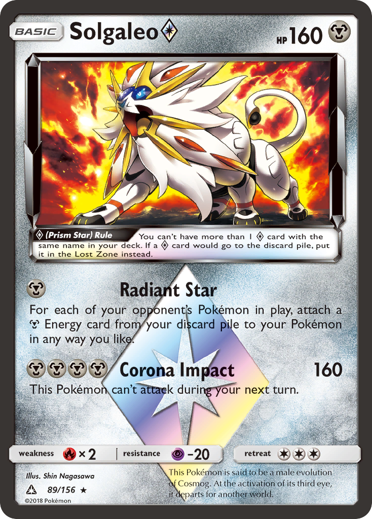 Solgaleo (89/156) (Prism Star) [Sun & Moon: Ultra Prism] | Shuffle n Cut Hobbies & Games