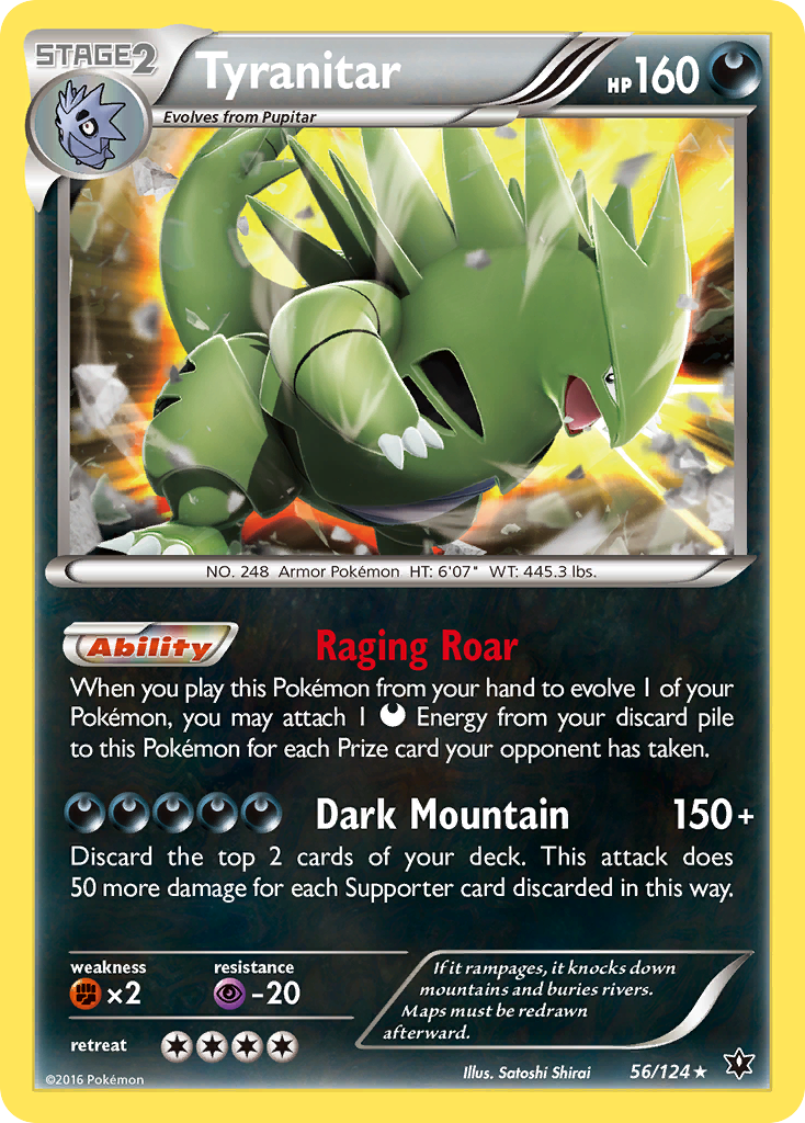 Tyranitar (56/124) [XY: Fates Collide] | Shuffle n Cut Hobbies & Games