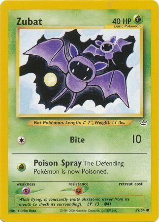 Zubat (59/64) [Neo Revelation Unlimited] | Shuffle n Cut Hobbies & Games