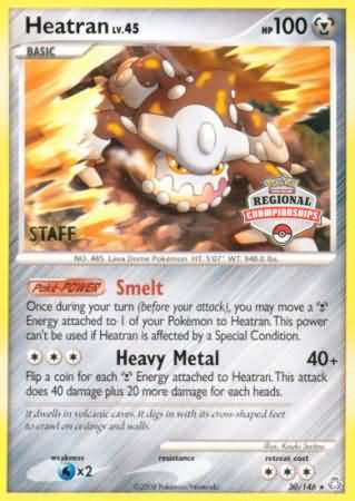 Heatran (30/146) (Regional Championships Staff) [Diamond & Pearl: Legends Awakened] | Shuffle n Cut Hobbies & Games