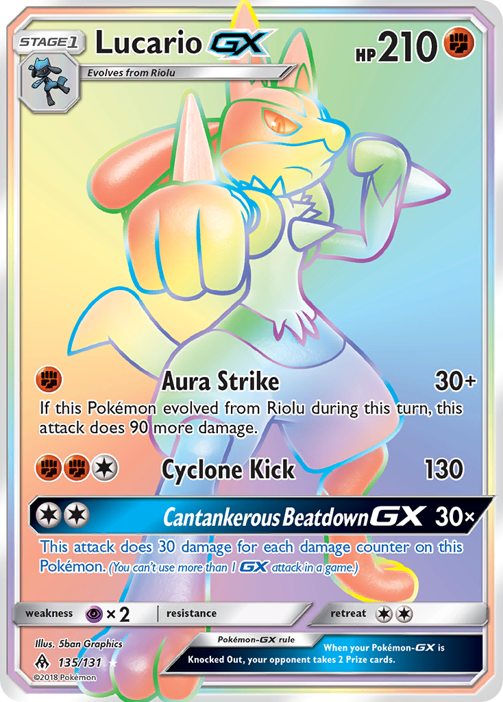 Lucario GX (135/131) [Sun & Moon: Forbidden Light] | Shuffle n Cut Hobbies & Games