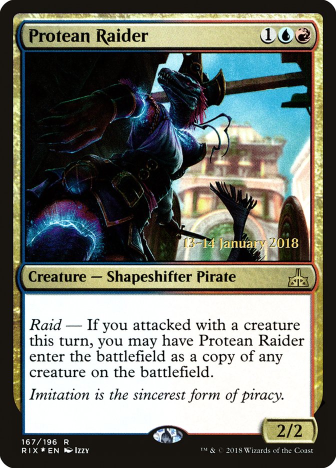 Protean Raider [Rivals of Ixalan Prerelease Promos] | Shuffle n Cut Hobbies & Games