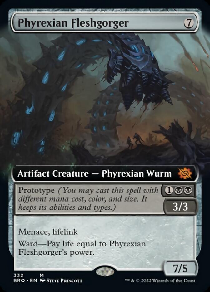 Phyrexian Fleshgorger (Extended Art) [The Brothers' War] | Shuffle n Cut Hobbies & Games