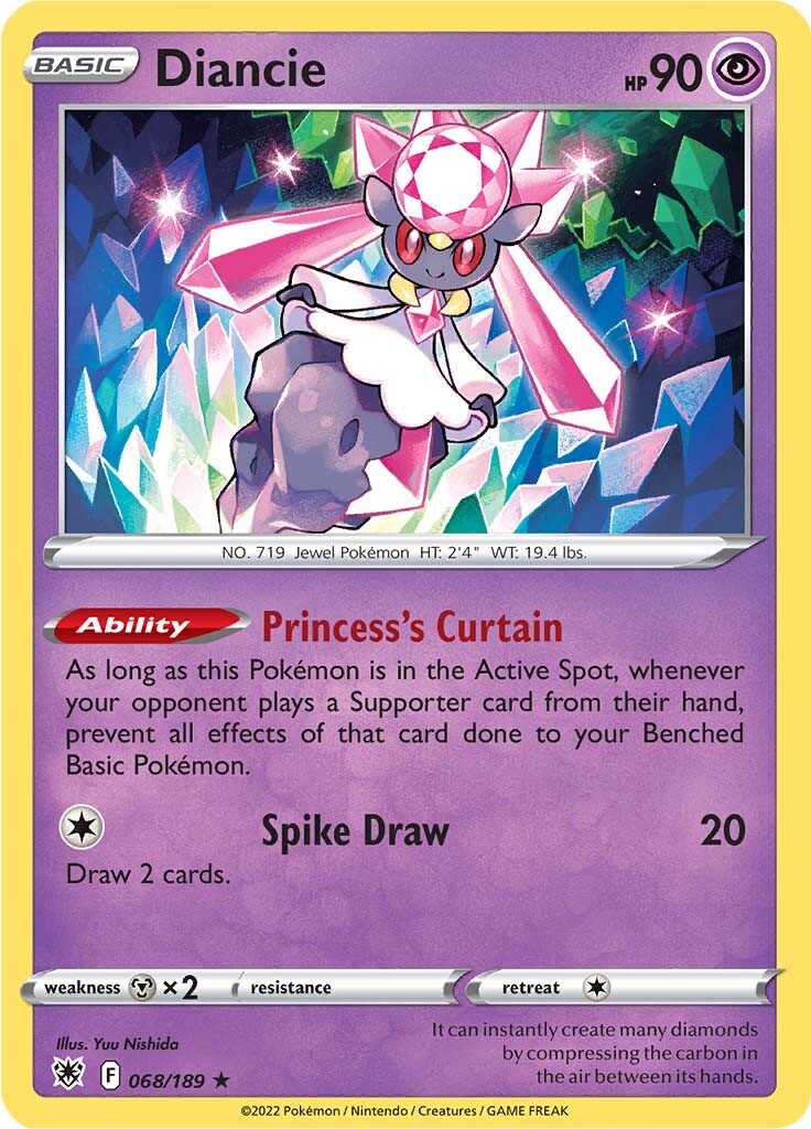 Diancie (068/189) [Sword & Shield: Astral Radiance] | Shuffle n Cut Hobbies & Games