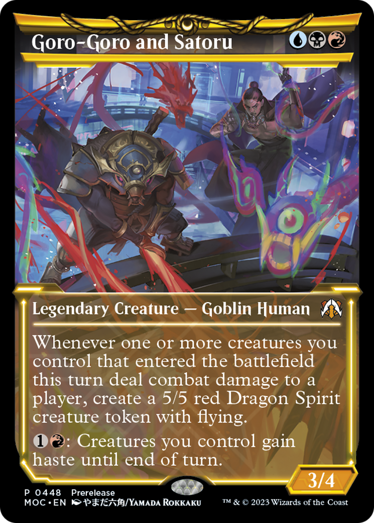 Goro-Goro and Satoru (Showcase Planar Booster Fun) [March of the Machine Commander Prerelease Promos] | Shuffle n Cut Hobbies & Games