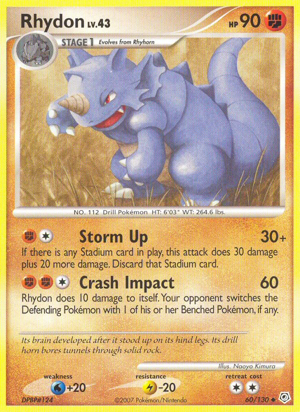 Rhydon (60/130) [Diamond & Pearl: Base Set] | Shuffle n Cut Hobbies & Games