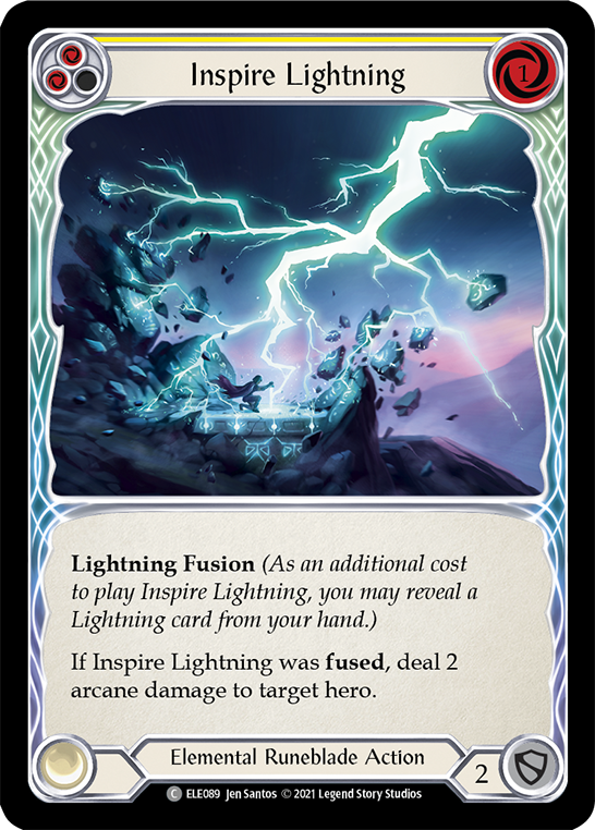 Inspire Lightning (Yellow) [ELE089] (Tales of Aria)  1st Edition Normal | Shuffle n Cut Hobbies & Games