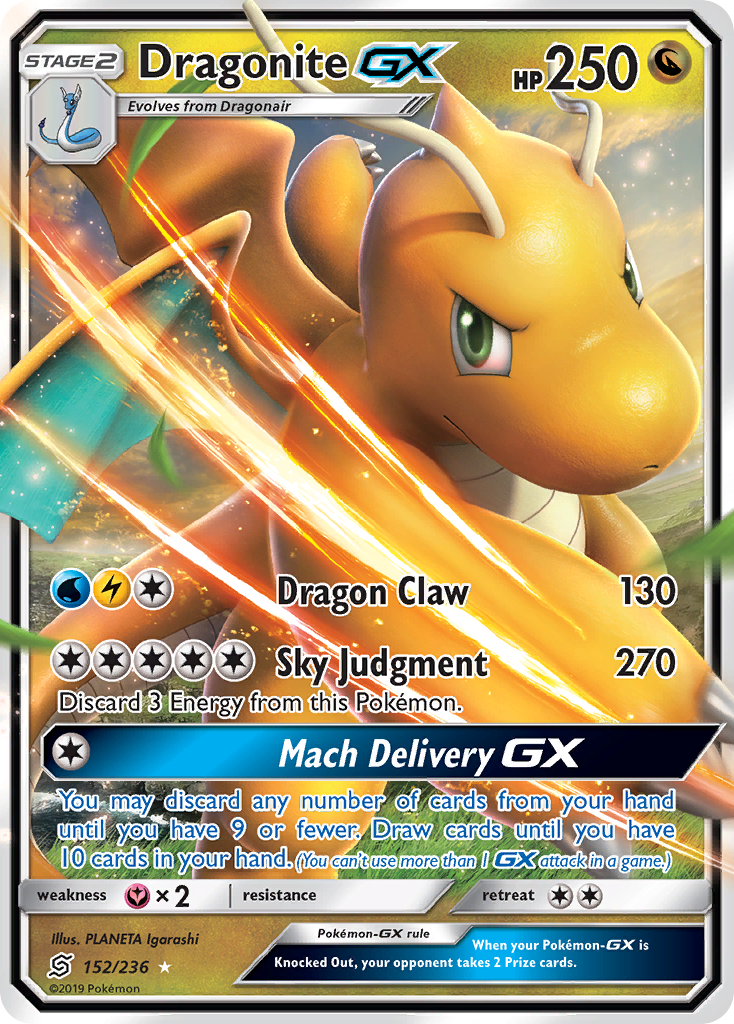 Dragonite GX (152/236) [Sun & Moon: Unified Minds] | Shuffle n Cut Hobbies & Games