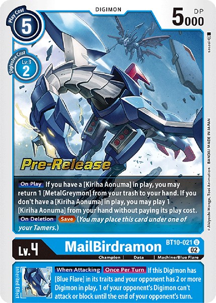 MailBirdramon [BT10-021] [Xros Encounter Pre-Release Cards] | Shuffle n Cut Hobbies & Games