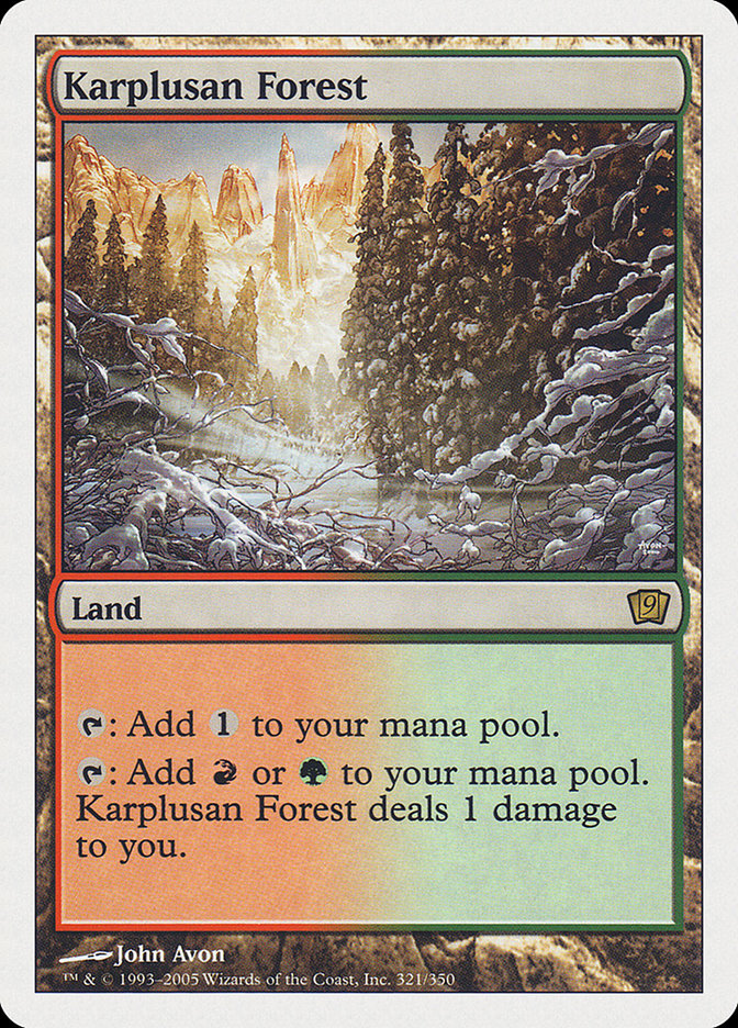 Karplusan Forest [Ninth Edition] | Shuffle n Cut Hobbies & Games