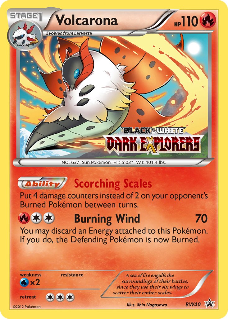 Volcarona (BW40) (Staff Prerelease Promo) [Black & White: Black Star Promos] | Shuffle n Cut Hobbies & Games