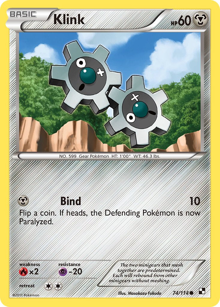 Klink (74/114) (Cracked Ice Holo) (Blister Exclusive) [Black & White: Base Set] | Shuffle n Cut Hobbies & Games