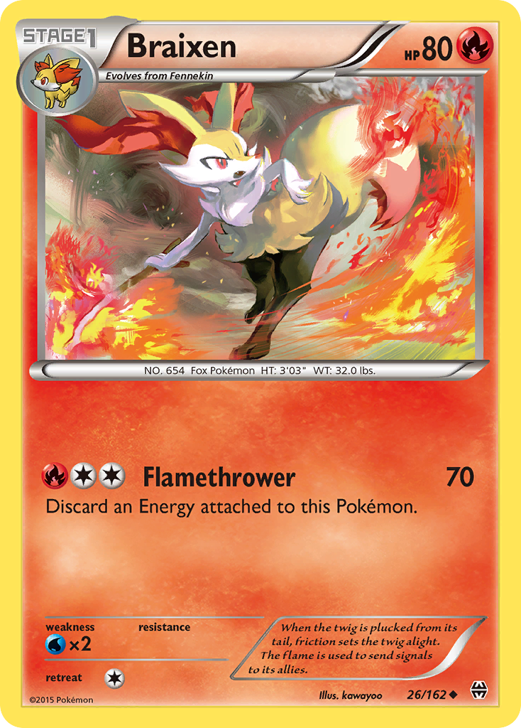 Braixen (26/162) [XY: BREAKthrough] | Shuffle n Cut Hobbies & Games