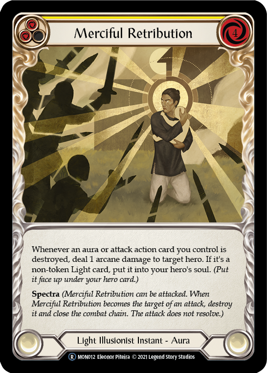 Merciful Retribution (Rainbow Foil) [U-MON012-RF] Unlimited Edition Rainbow Foil | Shuffle n Cut Hobbies & Games