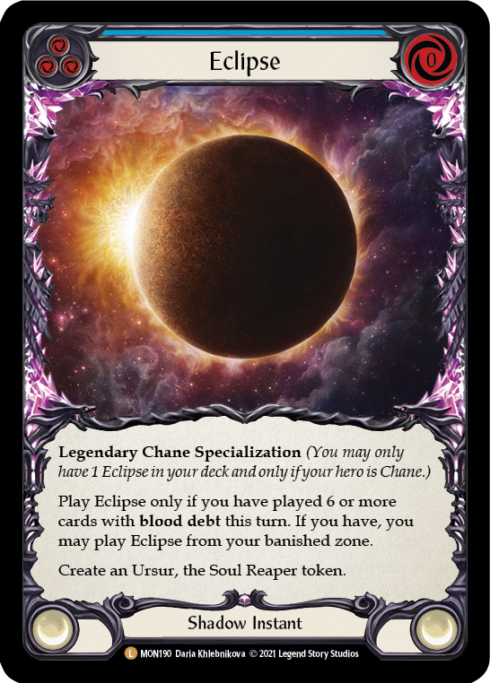 Eclipse (Cold Foil) [MON190-CF] 1st Edition Cold Foil | Shuffle n Cut Hobbies & Games