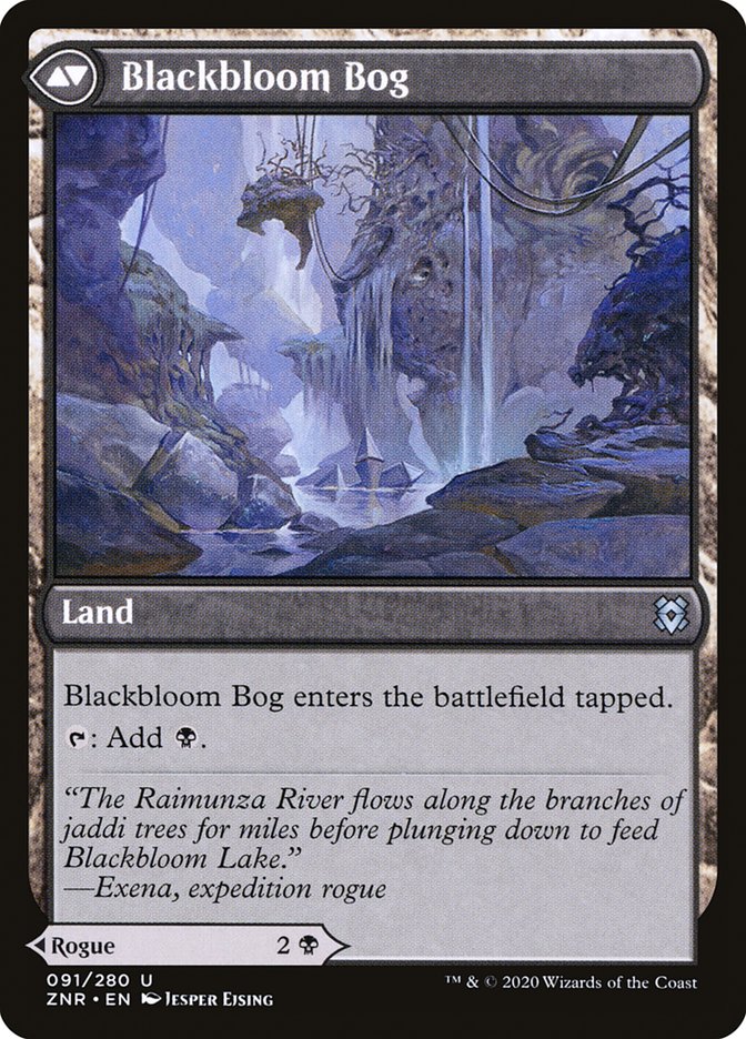 Blackbloom Rogue // Blackbloom Bog [Zendikar Rising] | Shuffle n Cut Hobbies & Games