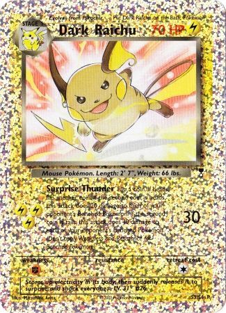 Dark Raichu (S3/S4) [Box Topper] | Shuffle n Cut Hobbies & Games