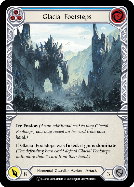 Glacial Footsteps (Blue) [U-ELE018] Unlimited Rainbow Foil | Shuffle n Cut Hobbies & Games