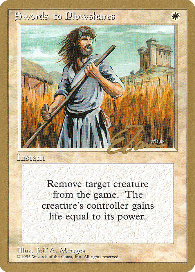 Swords to Plowshares (Eric Tam) [Pro Tour Collector Set] | Shuffle n Cut Hobbies & Games