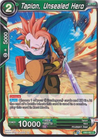 Tapion, Unsealed Hero [DB3-067] | Shuffle n Cut Hobbies & Games