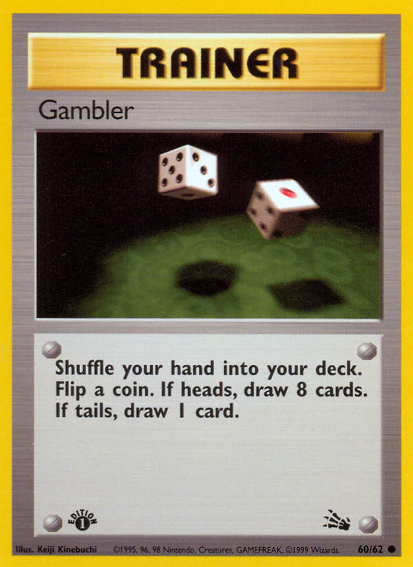 Gambler (60/62) [Fossil 1st Edition] | Shuffle n Cut Hobbies & Games