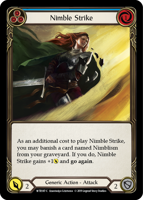 Nimble Strike (Blue) [WTR187-C] Alpha Print Normal | Shuffle n Cut Hobbies & Games