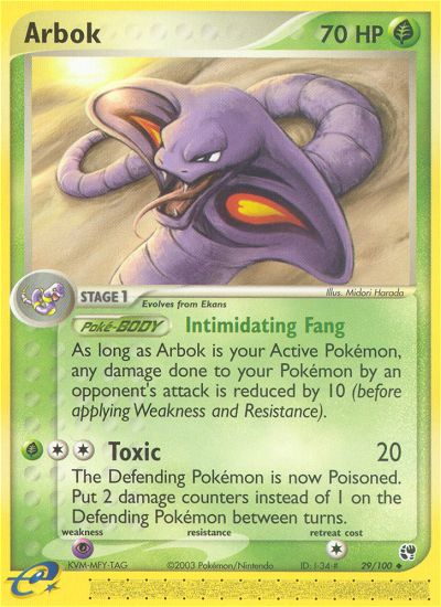 Arbok (29/100) [EX: Sandstorm] | Shuffle n Cut Hobbies & Games